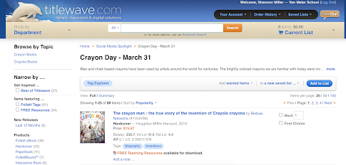 Let S Celebrate National Crayon Day With Special Activities Books A Choice Board And Collections By Destiny
